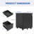 2 Drawer Mobile File Cabinet With Lock Steel File Cabinet For Legal/Letter/A4/F4 Size, Fully Assembled Except For Wheels, Home/ Office Design, Black