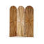 Paravent 3 panneaux en bois massif brun-1270923923