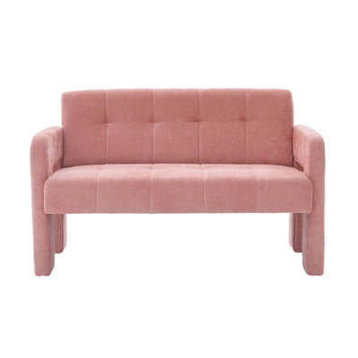 Nordic Modern Double Armchair Living Room & Bedroom Compact Upholstered Sofa Leisure Sofa Comfortable Seating with Dual Armrests Can be paired with a single chair