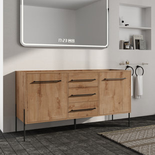 Faelan 60'' Freestanding Double Bathroom Vanity Base Only