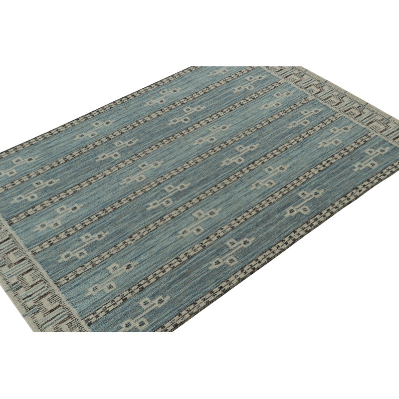 Scandinavian Wool Geometric Area Rug, Rectangle 12' x 15'
