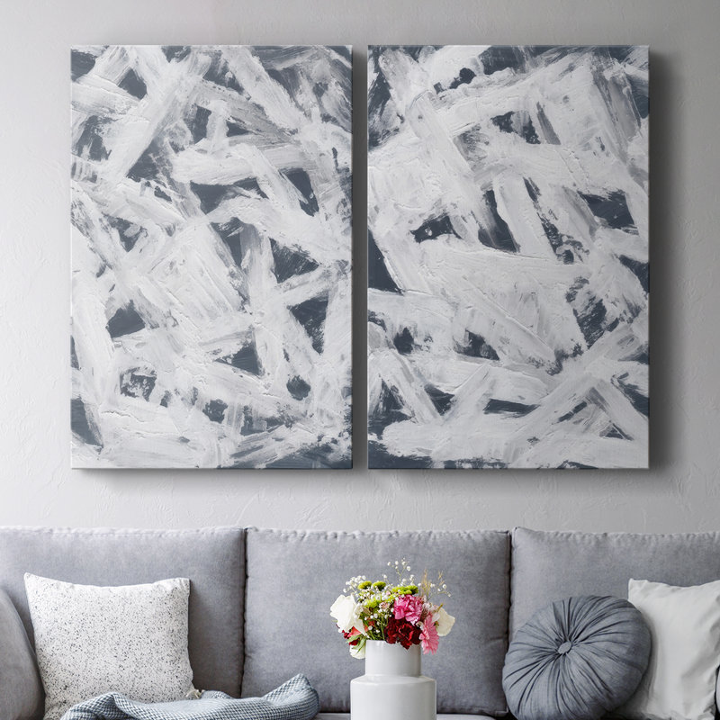 «Diving Into Indigo I», toile tendue avec châssis de qualité supérieure - prête à être accrochée, H 18 po x l 24 po