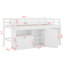 Lit mezzanine simple avec 4 tiroirs, sous l'armoire et les tablettes-96378227