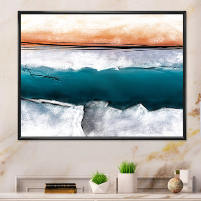 Marbre bleu électrique à rayures - reproduction sur toile