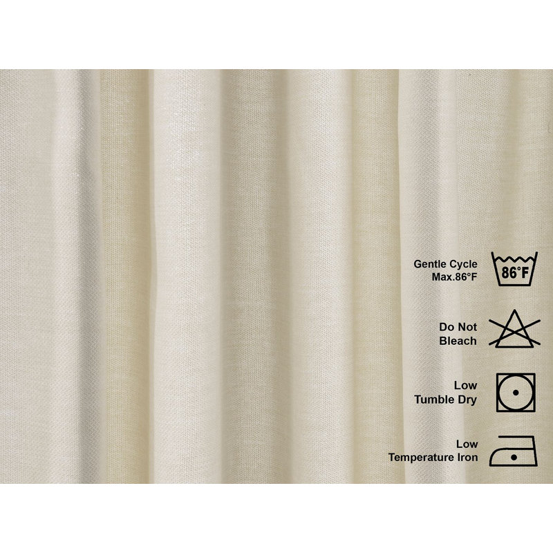 Pinch Pleated Room Darkening Extra Long & Extra Wide Decorative Curtain - Single Panel, Seashell, 245cm Width x 295cm Drop