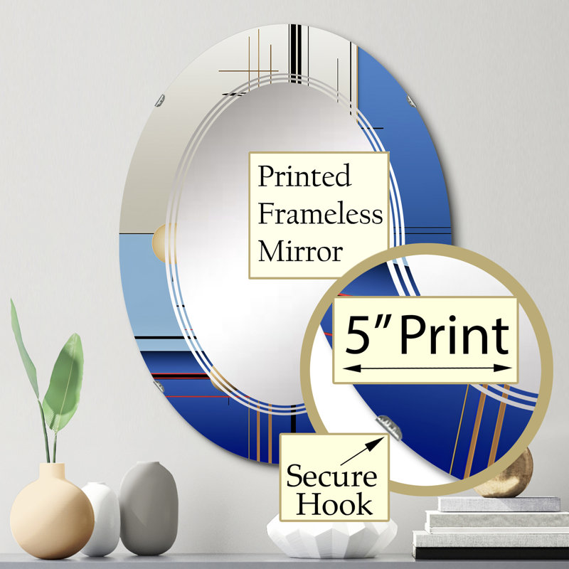 Bezons - Miroir mural moderne ovale, 30 po x 20 po
