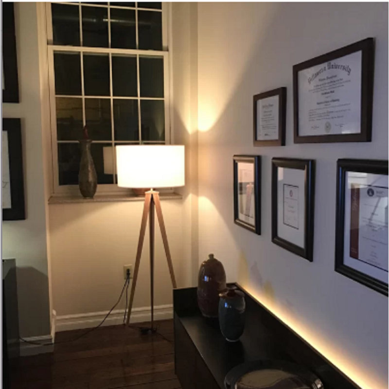 Acord 152.98cm Brown Tripod Floor Lamp
