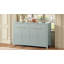 Buffet moderne à motif de vagues avec 2 tiroirs, 4 portes, 3 tablettes réglables à 3 niveaux, poignées arquées en aluminium, style scandinave, convient au vestibule, au salon, au vestibule