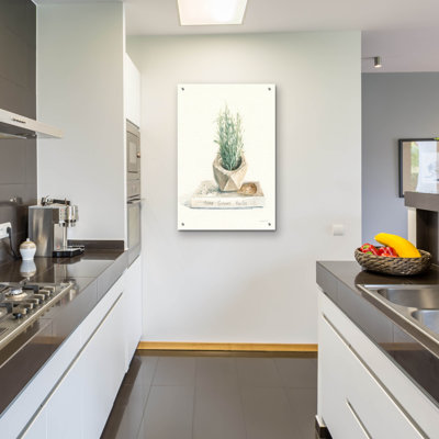  'Grown At Home 1 Cream' by Danhui Nai Acrylic Glass Wall Art, 24" x 36"