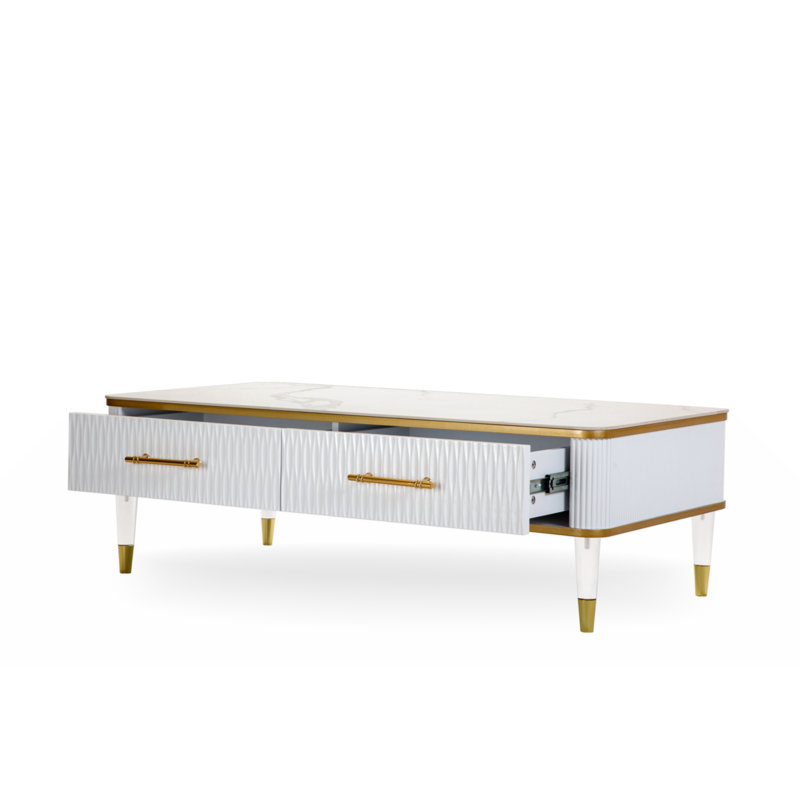Table basse à 4 pieds avec rangement