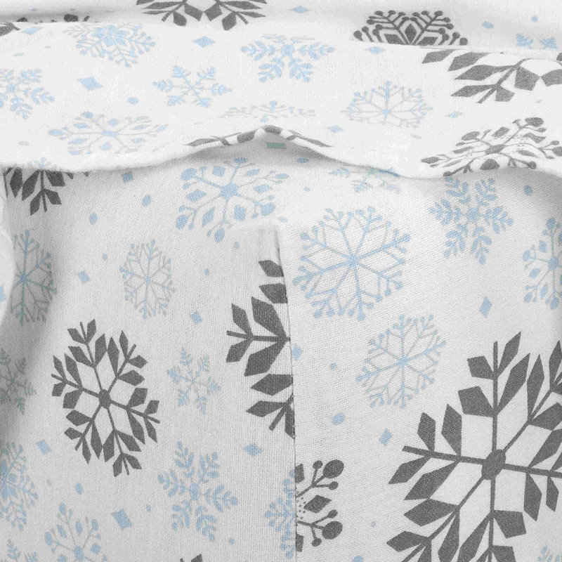 Kathy Ireland 100% Turkish Cotton Flannel Sheet Set, Cal.King Sheet Set + 1 Fitted Sheet+2 Pillowcase, Gray Blue Frost