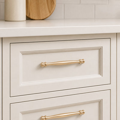 5 Pack 12inch(305mm) Hole Center Brushed Brass Cabinet pulls