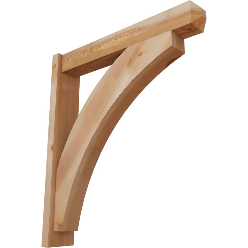 Thorton Craftsman Rustic Wood Outlooker,  30" D x 34" H , 5 1/2" W Western Red Cedar (Smooth)