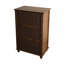 Commode 5 tiroirs cannelée en métal noyer 5 tiroirs Modern-486567948
