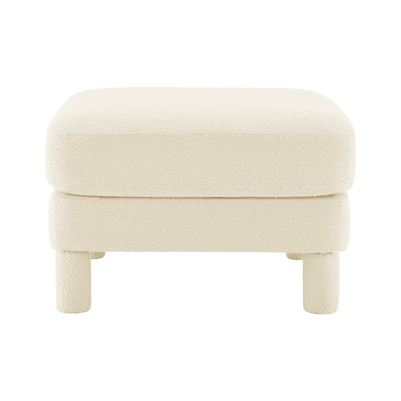 Repose-pieds Lucas - polyester - beige, Beige