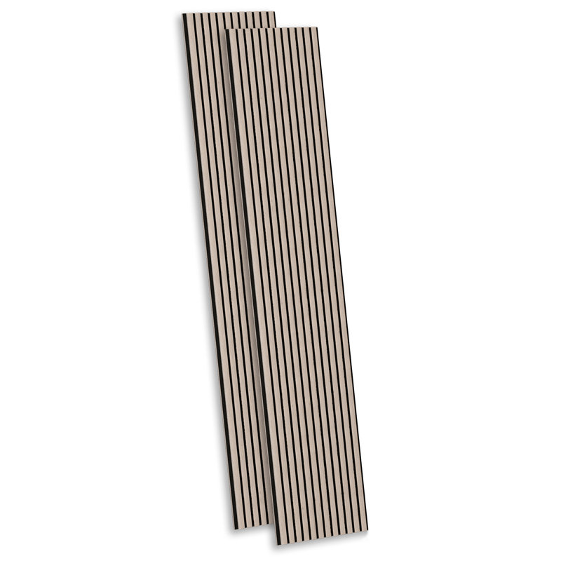  2 PCS x 106"L x 20.5"W Acoustic Slat Wall Panels, Eco-Wood Look for Home/Office Wall & Ceiling, Walnut