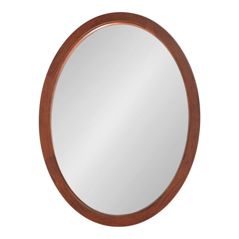 Brianna Wood Flat Mirror, Walnut, 24" x 18"