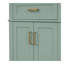 Meuble-lavabo moderne vert 36 po avec lavabo en céramique, portes à fermeture douce, 4 tiroirs de rangement, conception élégante pour les petites salles de bain