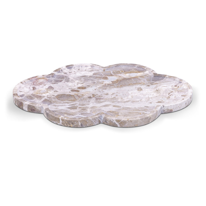 Plateau en marbre Rimini, Beige