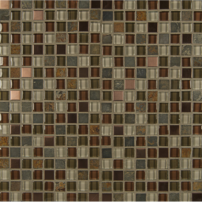 Queenstown 0.63" x 0.63" Glass Mosaic Tile, Alexandra