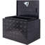 Boîte à outils en aluminium de 24 po, boîte à outils pour lit de camion robuste, boîte à outils de rangement pour camionnette extérieure, organisateur de rangement pour véhicule récréatif, coffre inférieur avec clés de verrouillage, noir