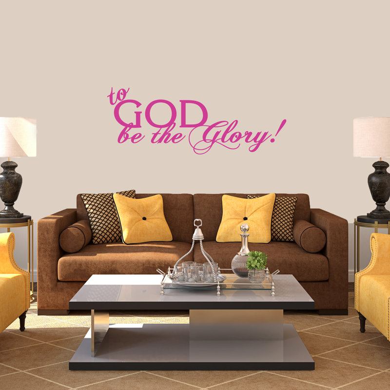 Adhésif décoratif «To God Be The Glory», Rose vif