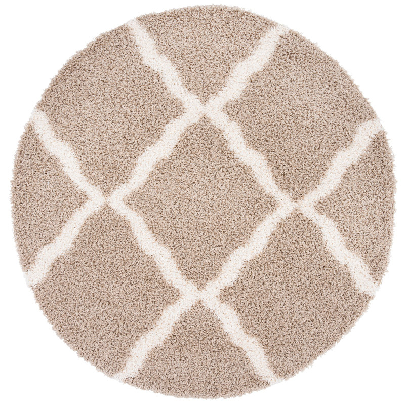 Alonnah Shag Performance Geometric Rug, Round 6'