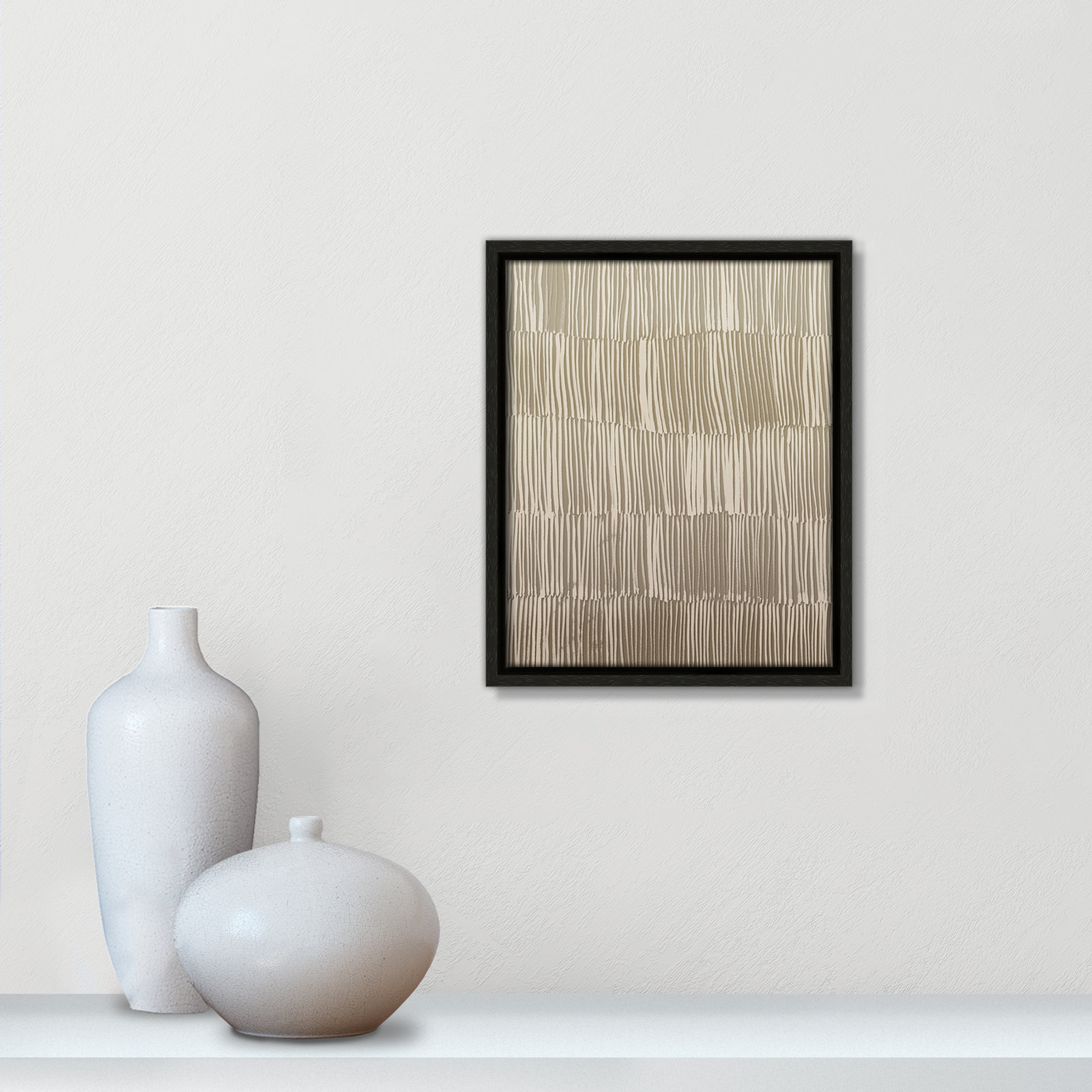 Linear Calm I Print by , 11.5" H x 9.5" W, Espresso Floater