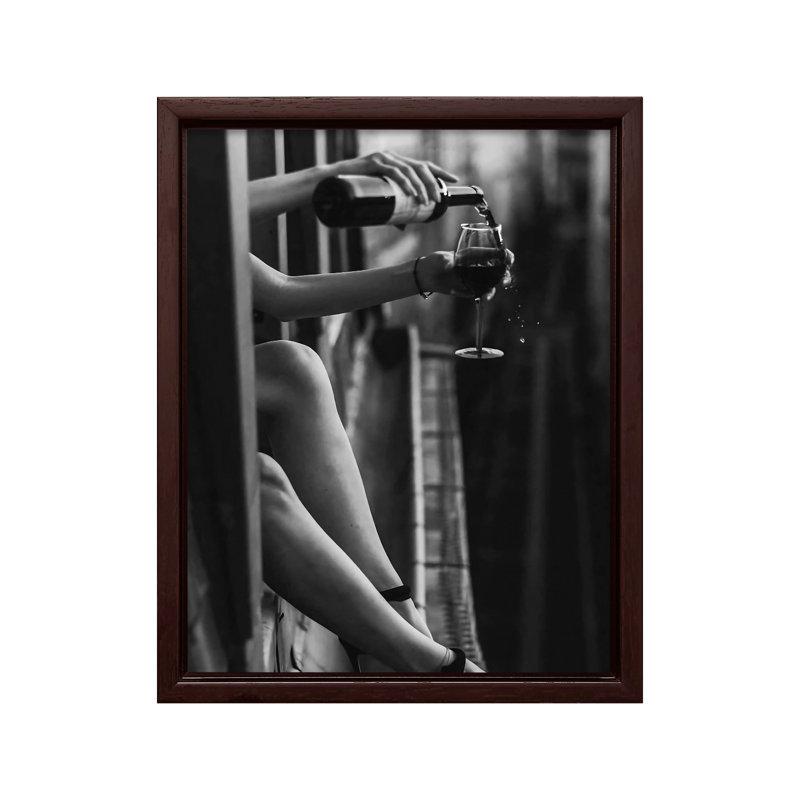 Boire au balcon, Unframed, Canvas, 16"H x 20"W