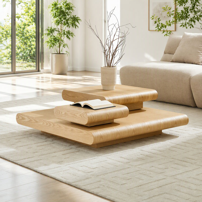 3PCS Modular Stacking MDF Coffee Table Set