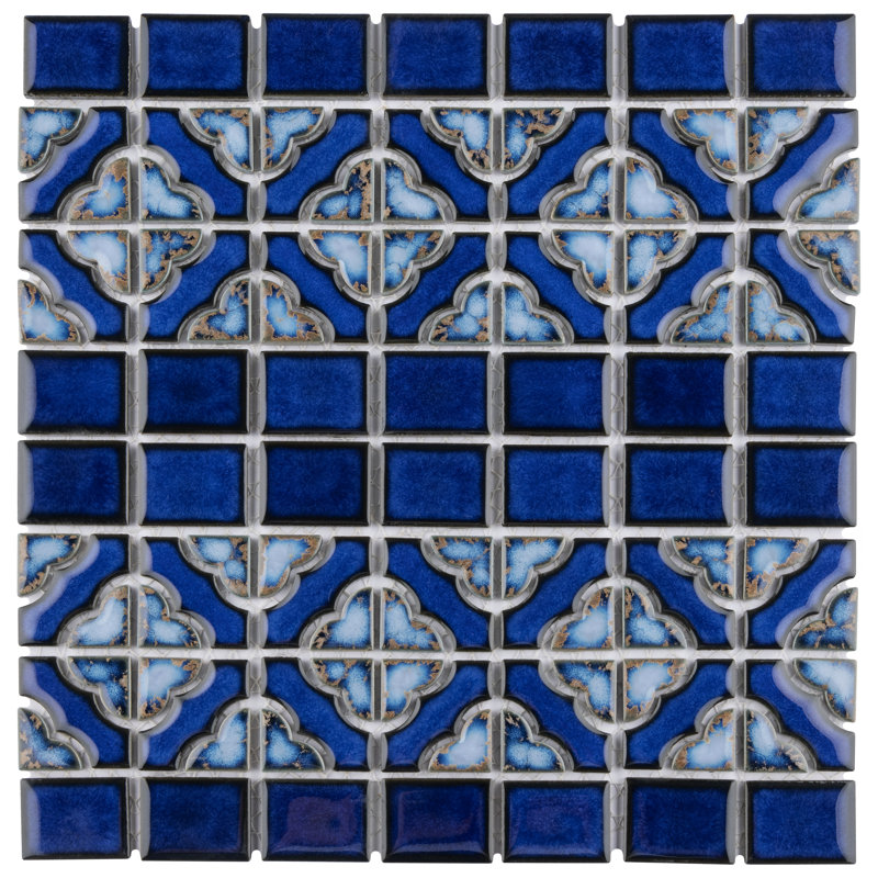 Tower 12'' x 12.5'' Porcelain Mosaic Wall & Floor Tile