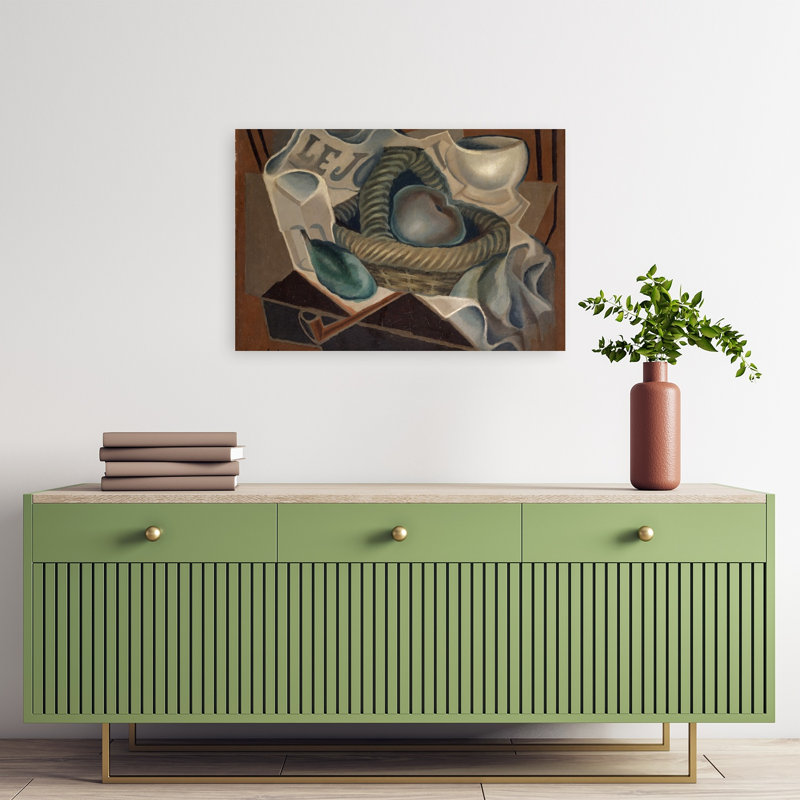 Le Panier, 1924 Estampe d'art mural abstrait contemporain, H 16 po x l 24 po