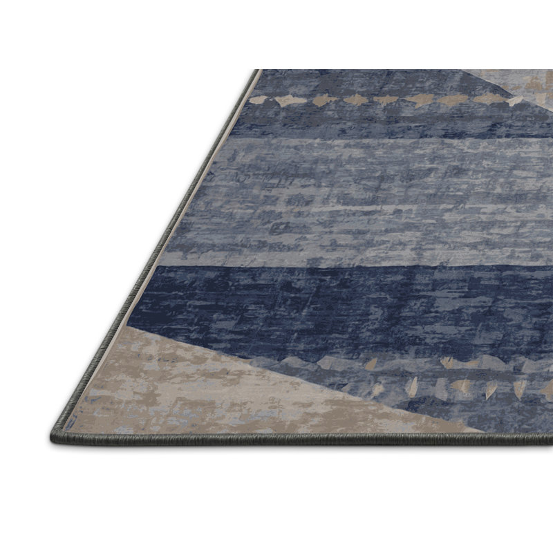 Tapis gris soyeux et moelleux, Carré 7 pi