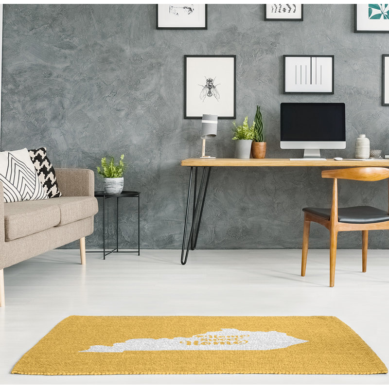 Tapis de zone jaune louisville the home, Rectangle 5 pi x 7 pi, Non