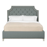 Audrey/Asher Queen Tufted Upholstered Low Profile Panel Bed