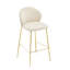 Tabouret de bar d'intérieur rembourré Kira, structure en métal, ensemble de 2