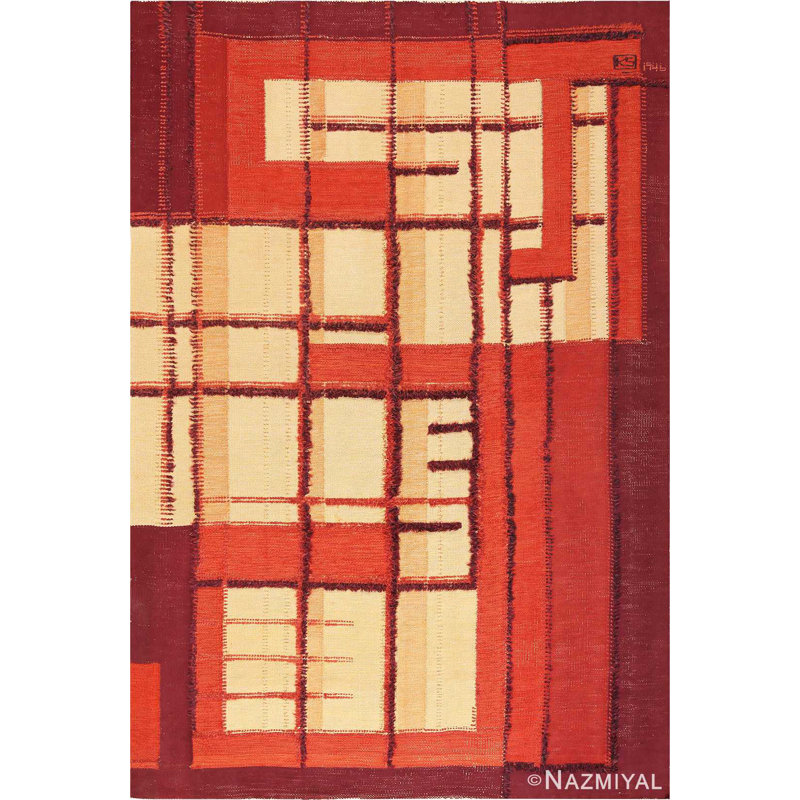 Scandinavian One-of-a-Kind Rectangle 6'9" X 9'10" Area Rug
