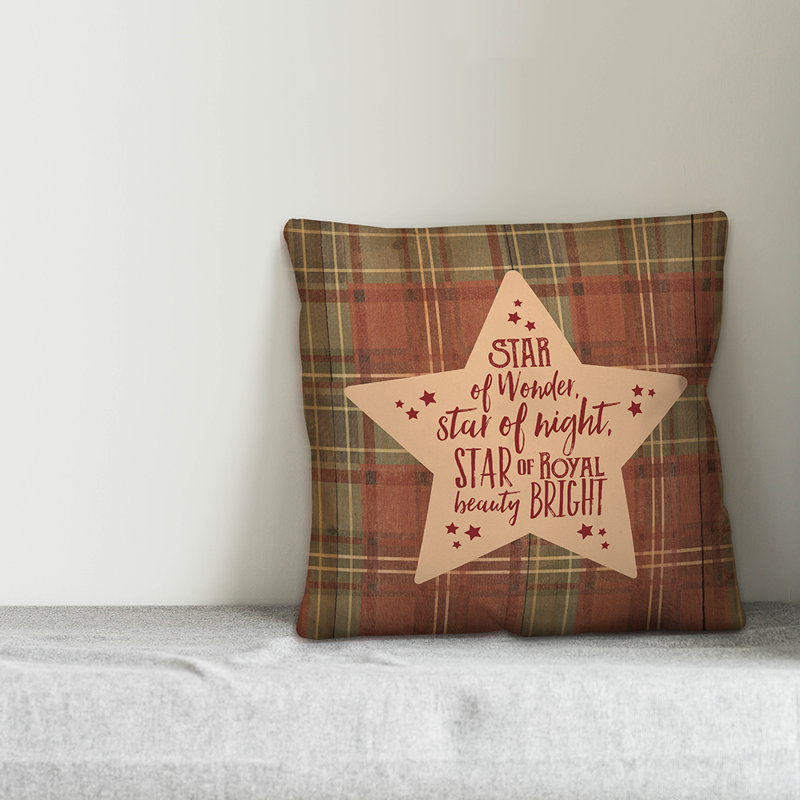  Housse de coussin Star of Wonder, 16 po x 1 po, Polyester/ Bourre en polyester