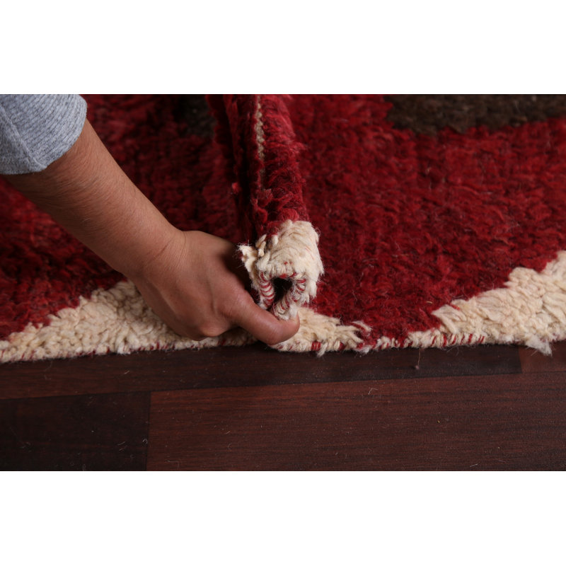 Tapis de couloir marocain en laine noué à la main 3 x 12