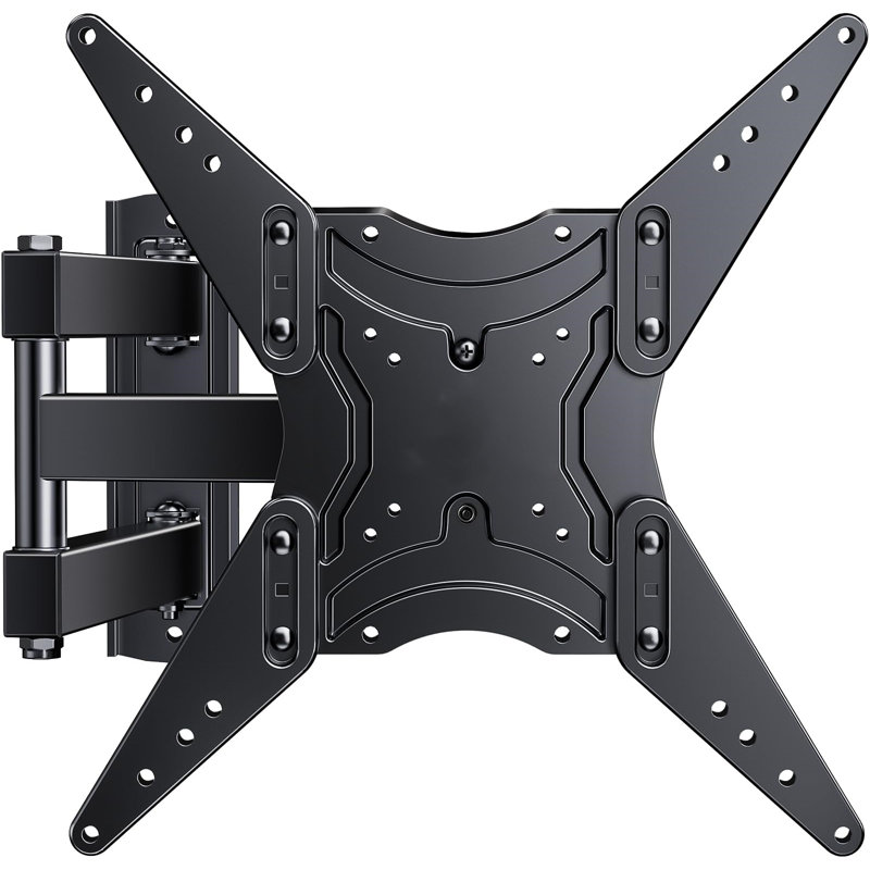 Black Steel Full Motion TV Wall Mount for 26-60 Inch Screens