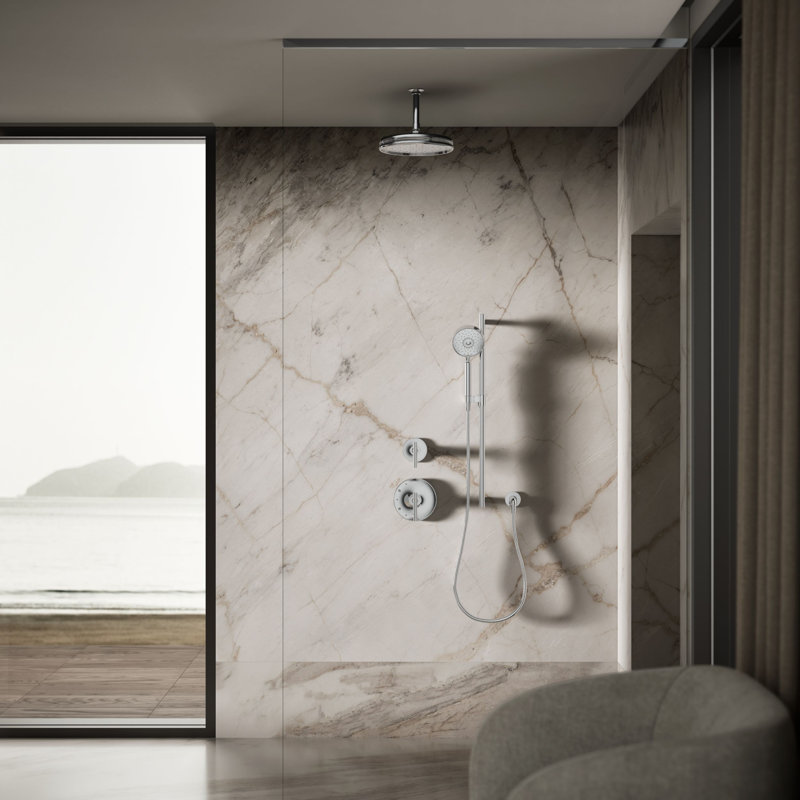 Traditional Round 10" Rainhead with Katalyst Air-Induction Spray, Polished Chrome, 2.5 Gpm