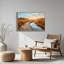 «Winding Wooden Boardwalk travers Marsh at Sunset», art mural sur toile-1117494801