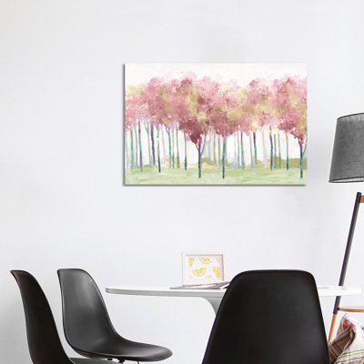 Blush Visions 1 Piece Wrapped Canvas Wall Art