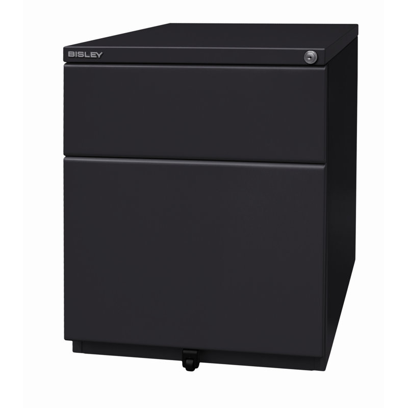 OBA 42cm Wide 2 -Drawer File Cabinet, Black
