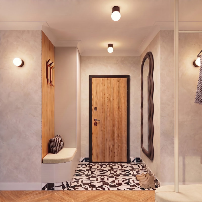 Halo Aluminium Flush Mounted Sconce, Brown