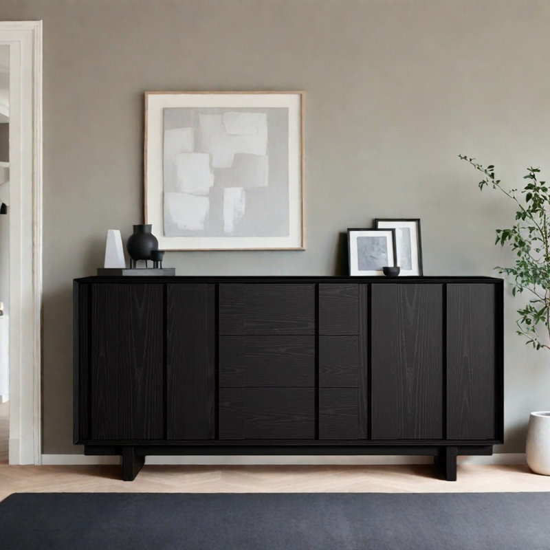 Buffet de salon moderne et simple, H 31,5 po x l 59,06 po x P 15,75 po