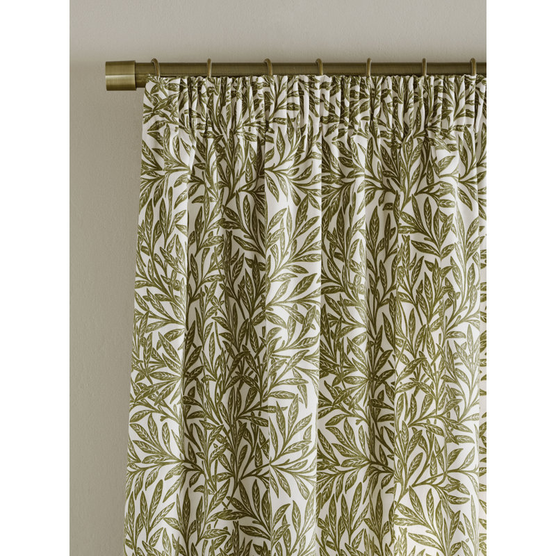 Cotton Blend Curtain Panel Pair, 168cm W x 137cm L