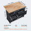 Armoire de rangement avec chariot et poubelle Kitchen Island