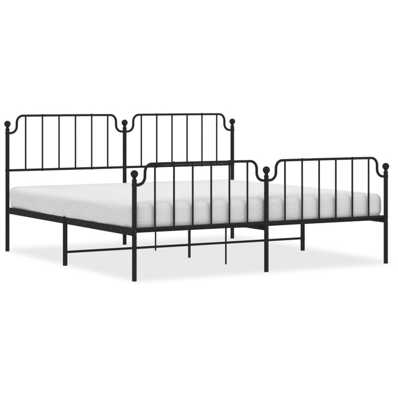 Darreion Metal Bed Frame, Sturdy Steel, No Mattress, Twin, Black