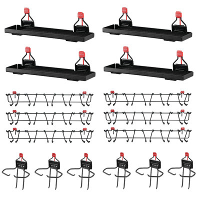 10 Piece Metal Shed Tool Holder Set
